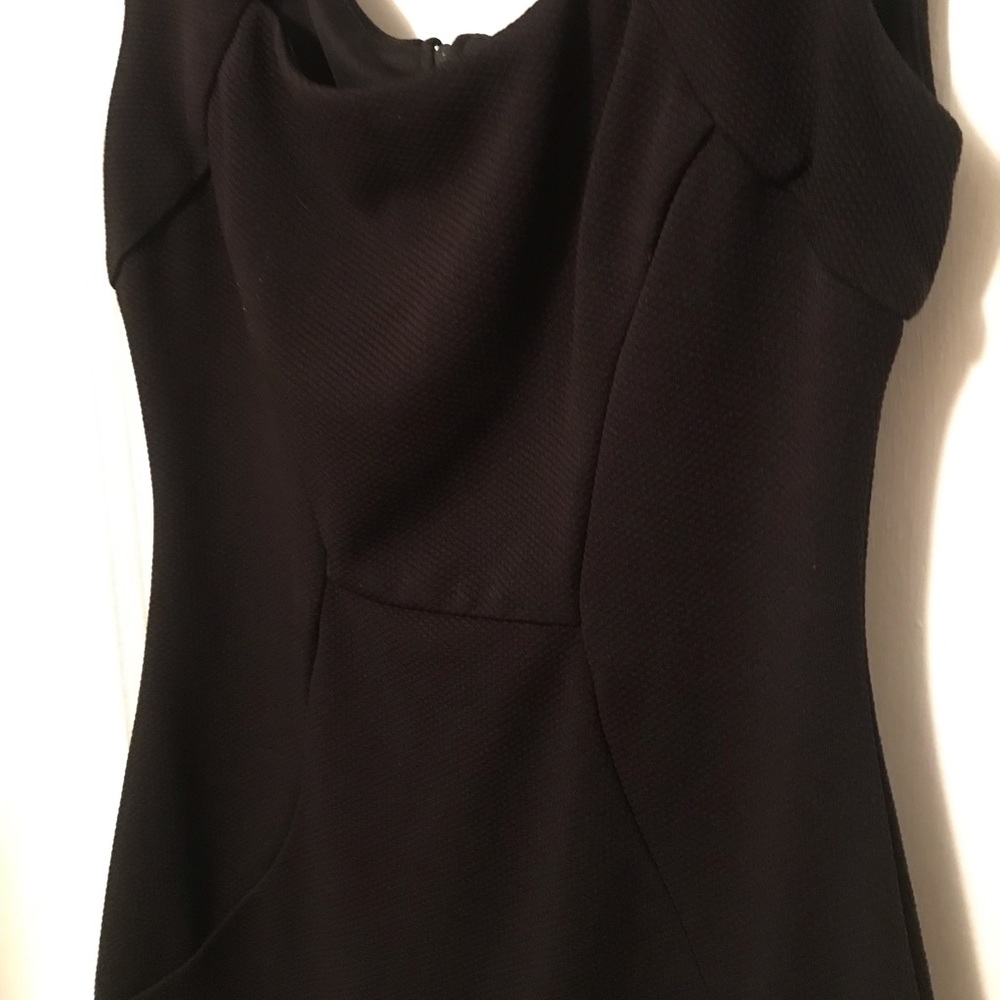 Bisou Bisou Vintage Black Cocktail Dress with Gold Neck Detail- size 2 - Picture 4 of 6